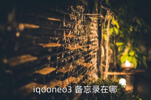 iqooneo3 備忘錄在哪