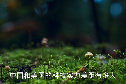 中國和美國的科技實力差距有多大