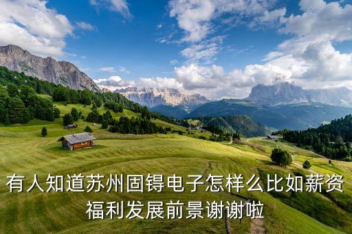 有人知道蘇州固锝電子怎樣么比如薪資福利發(fā)展前景謝謝啦