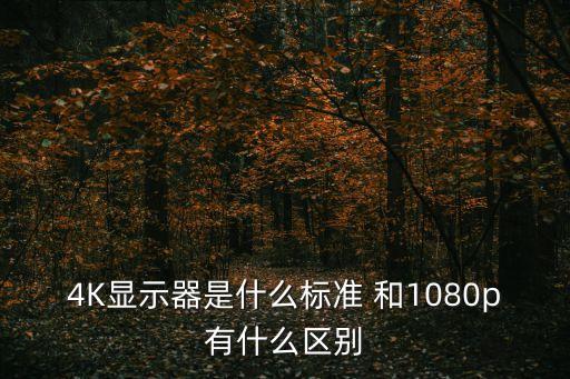 4K顯示器是什么標(biāo)準(zhǔn) 和1080p有什么區(qū)別