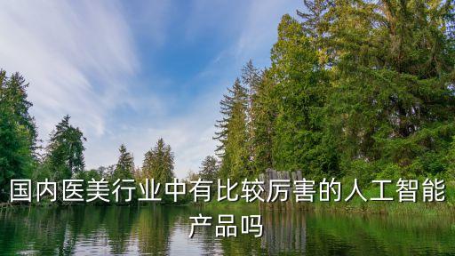 國(guó)內(nèi)醫(yī)美行業(yè)中有比較厲害的人工智能產(chǎn)品嗎