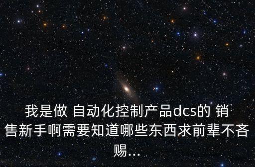我是做 自動化控制產(chǎn)品dcs的 銷售新手啊需要知道哪些東西求前輩不吝賜...