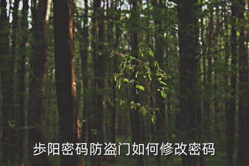 歩陽密碼防盜門如何修改密碼