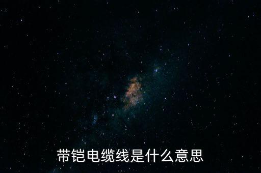 帶鎧電纜線是什么意思