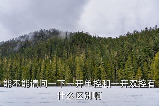 一開(kāi)雙控什么意思，電源插座1開(kāi)雙控是啥子意思