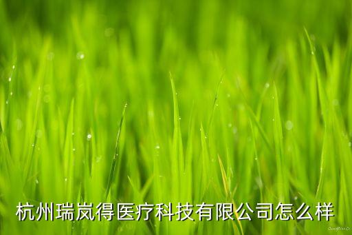 杭州瑞嵐得醫(yī)療科技有限公司怎么樣