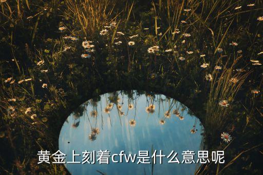 黃金上刻著cfw是什么意思呢