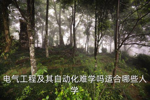 電氣工程及其自動化難學嗎適合哪些人學