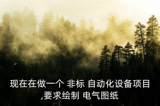 現(xiàn)在在做一個(gè) 非標(biāo) 自動(dòng)化設(shè)備項(xiàng)目,要求繪制 電氣圖紙