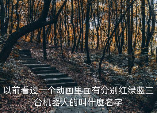 以前看過一個(gè)動(dòng)畫里面有分別紅綠藍(lán)三臺(tái)機(jī)器人的叫什麼名字