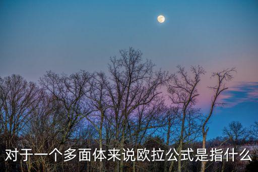 對(duì)于一個(gè)多面體來說歐拉公式是指什么