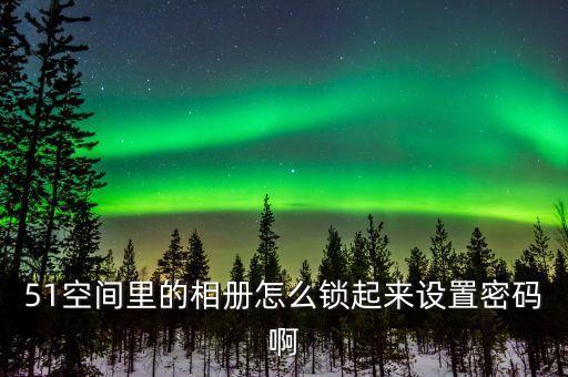 51空間里的相冊怎么鎖起來設(shè)置密碼啊