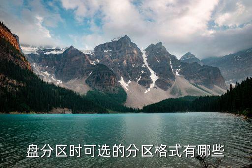盤分區(qū)時可選的分區(qū)格式有哪些