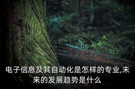 電子信息及其自動(dòng)化是怎樣的專業(yè),未來的發(fā)展趨勢(shì)是什么