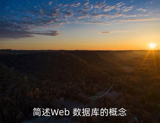 簡述Web 數(shù)據(jù)庫的概念