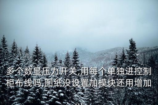 多個數(shù)顯壓力開關(guān),用每個單獨進控制柜布線嗎,圖紙沒設(shè)置加模塊還用增加...