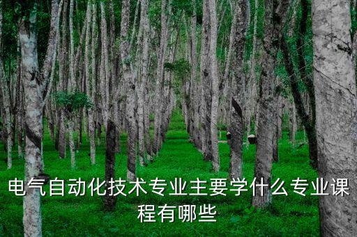電氣自動(dòng)化技術(shù)專業(yè)主要學(xué)什么專業(yè)課程有哪些