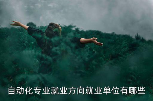 自動(dòng)化專業(yè)就業(yè)方向就業(yè)單位有哪些