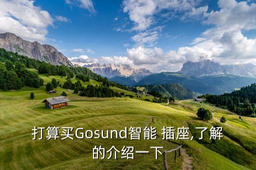 打算買(mǎi)Gosund智能 插座,了解的介紹一下