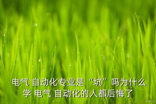 電氣自動化的就業(yè)很危險