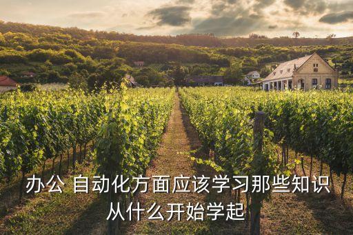  辦公 自動(dòng)化方面應(yīng)該學(xué)習(xí)那些知識(shí)從什么開(kāi)始學(xué)起