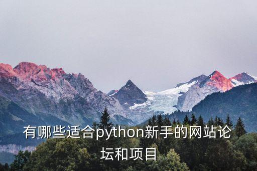 有哪些適合python新手的網(wǎng)站論壇和項(xiàng)目
