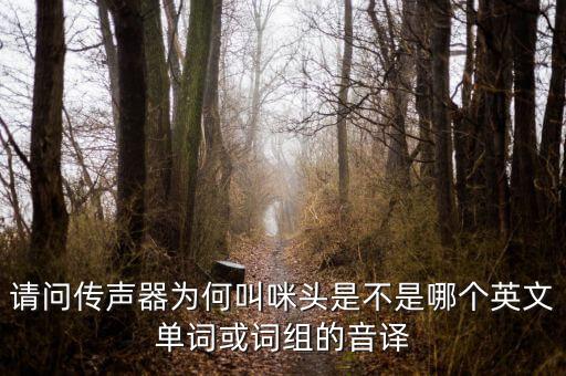 請(qǐng)問(wèn)傳聲器為何叫咪頭是不是哪個(gè)英文單詞或詞組的音譯