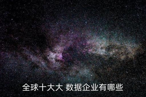 2017大數據公司排名
