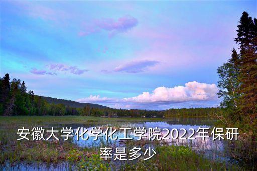 安徽大學(xué)化學(xué)化工學(xué)院2022年保研率是多少