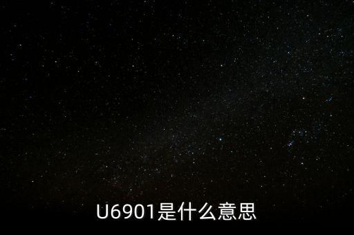 U6901是什么意思