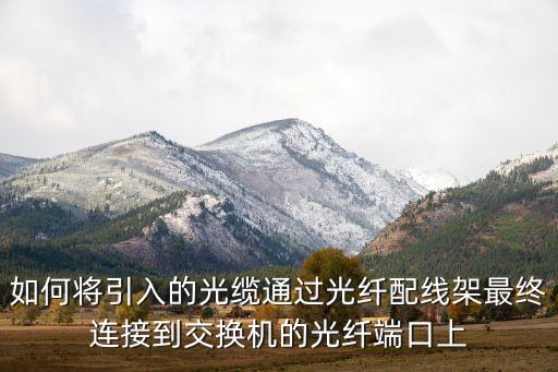 如何將引入的光纜通過(guò)光纖配線架最終連接到交換機(jī)的光纖端口上