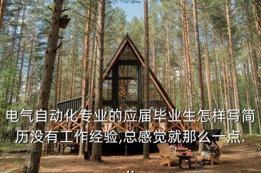 電氣自動化專業(yè)的應屆畢業(yè)生怎樣寫簡歷沒有工作經(jīng)驗,總感覺就那么一點...