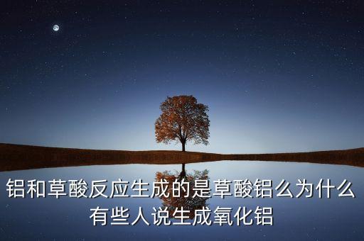 鋁和草酸反應生成的是草酸鋁么為什么有些人說生成氧化鋁