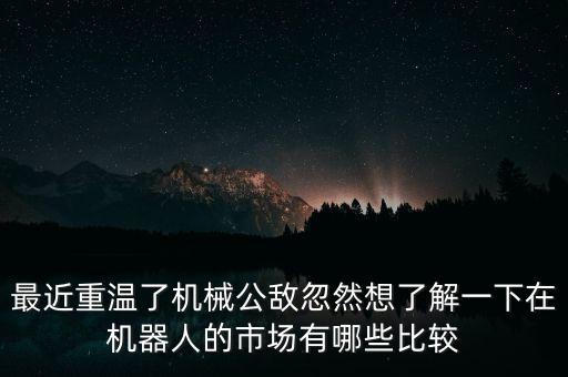 最近重溫了機(jī)械公敵忽然想了解一下在機(jī)器人的市場有哪些比較