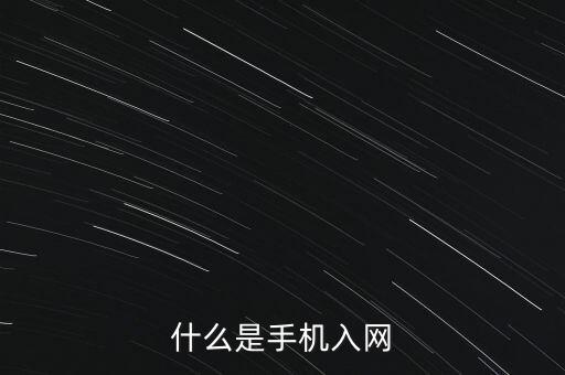 什么是手機入網