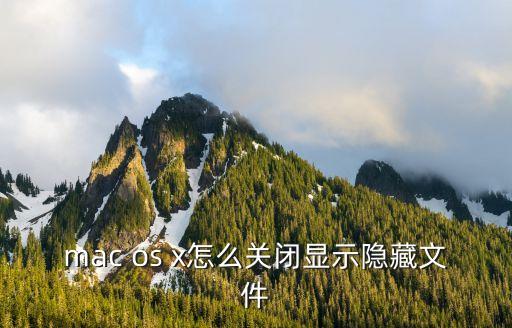 mac os x怎么關(guān)閉顯示隱藏文件