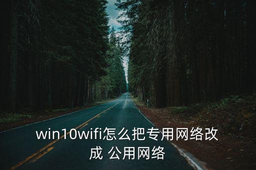 win10wifi怎么把專用網(wǎng)絡改成 公用網(wǎng)絡