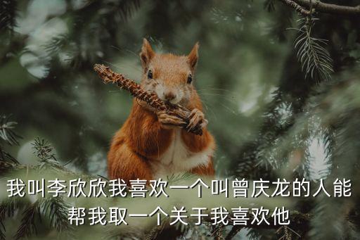 我叫李欣欣我喜歡一個(gè)叫曾慶龍的人能幫我取一個(gè)關(guān)于我喜歡他