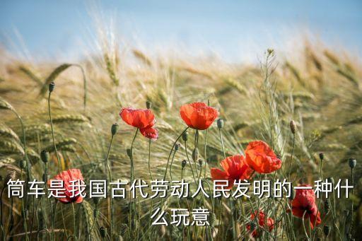 筒車是我國古代勞動人民發(fā)明的一種什么玩意