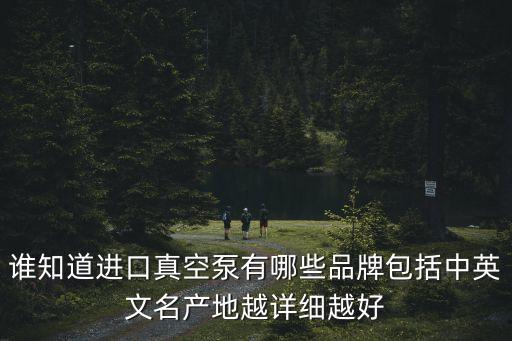 誰知道進(jìn)口真空泵有哪些品牌包括中英文名產(chǎn)地越詳細(xì)越好