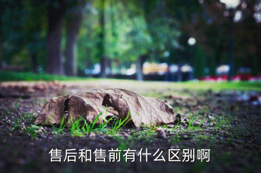 售后和售前有什么區(qū)別啊