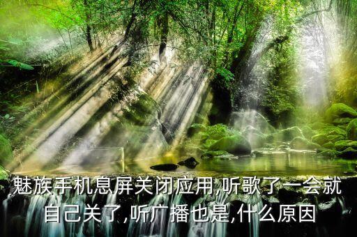 魅族手機(jī)息屏關(guān)閉應(yīng)用,聽歌了一會就自己關(guān)了,聽廣播也是,什么原因