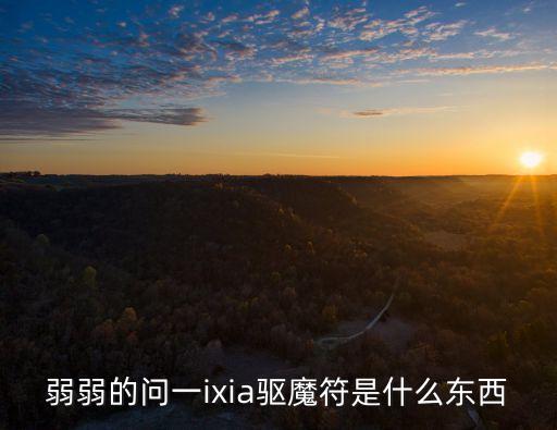 ixia，弱弱的問(wèn)一ixia驅(qū)魔符是什么東西