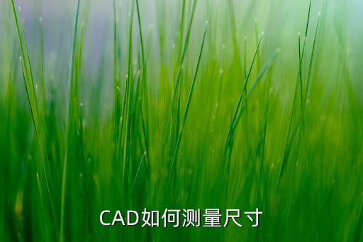 CAD如何測量尺寸