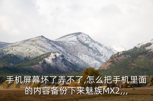 手機屏幕壞了弄不了,怎么把手機里面的內(nèi)容備份下來魅族MX2,,,