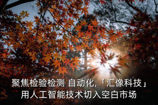 聚焦檢驗(yàn)檢測(cè) 自動(dòng)化,「匯像科技」用人工智能技術(shù)切入空白市場(chǎng)
