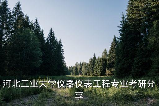 河北工業(yè)大學(xué)儀器儀表工程專業(yè)考研分享