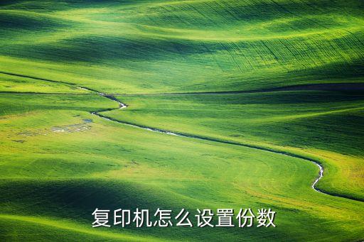  復(fù)印機(jī)怎么設(shè)置份數(shù)