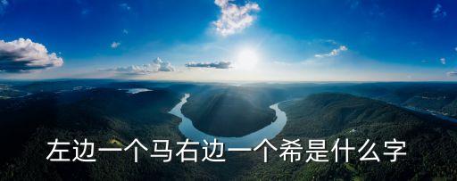 左邊一個(gè)馬右邊一個(gè)希是什么字