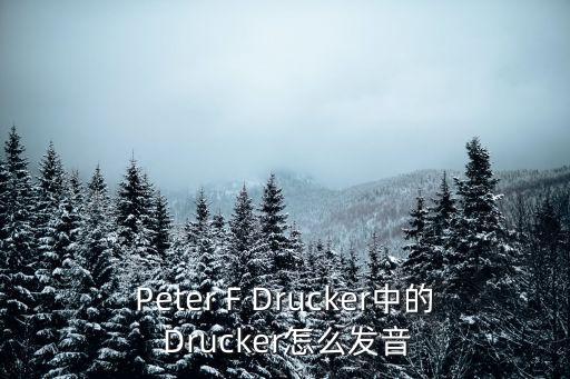 Peter F Drucker中的 Drucker怎么發(fā)音